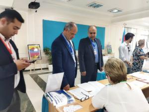 عکس| نظارت بر انتخابات زودهنگام مجلس ملی جمهوری آذربایجان