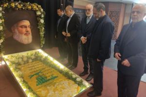 گزارش تصویری| حضور هیأت پارلمانی ایران در مراسم سالگرد شهادت شهید نصرالله و شهید صفی‌الدین
