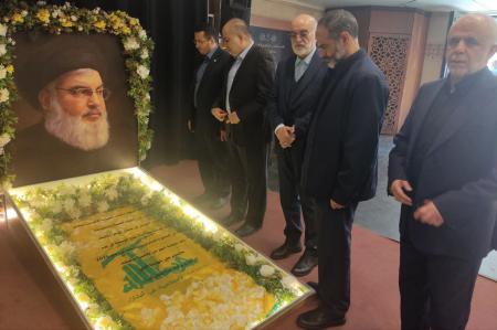 گزارش تصویری| حضور هیأت پارلمانی ایران در مراسم سالگرد شهادت شهید نصرالله و شهید صفی‌الدین